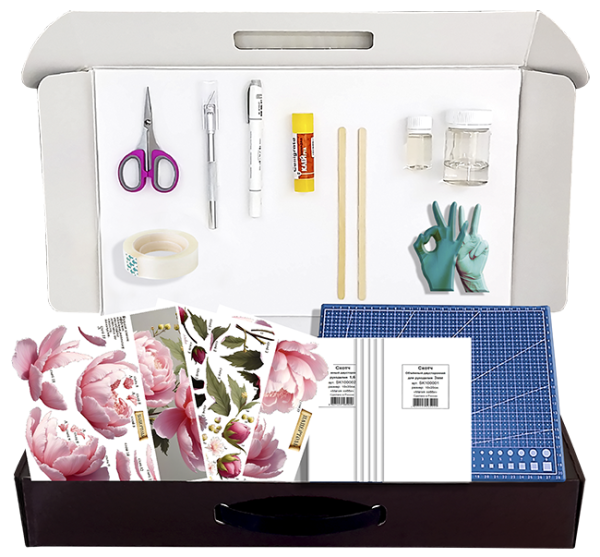 Набор папертоль “Пионы Алерти” - Папертоль