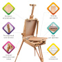 Этюдник BRAUBERG ART CLASSIC, бук, 50х34х11см, высота холста 87см, ножки дерев 90см, ремень, 190654 - Этюдники