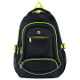 Рюкзак BRAUBERG HIGH SCHOOL универсальный, 3 отделения, "Акцент", черный/салатовый, 46х31х18 см, 270761 - Рюкзаки городские для старшеклассников и студентов