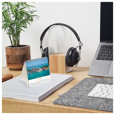 Календарь-домик настольный на гребне на 2024 г., 101х101 мм, "Деловой", HATBER, 12КД6гр_29027 - Календари настольные