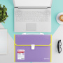 Папка-портфель пластиковая BRAUBERG "JOY", А4 (330х245х35 мм), 13 отделений, с окантовкой, фиолетовая, 227977 - Портфели пластиковые