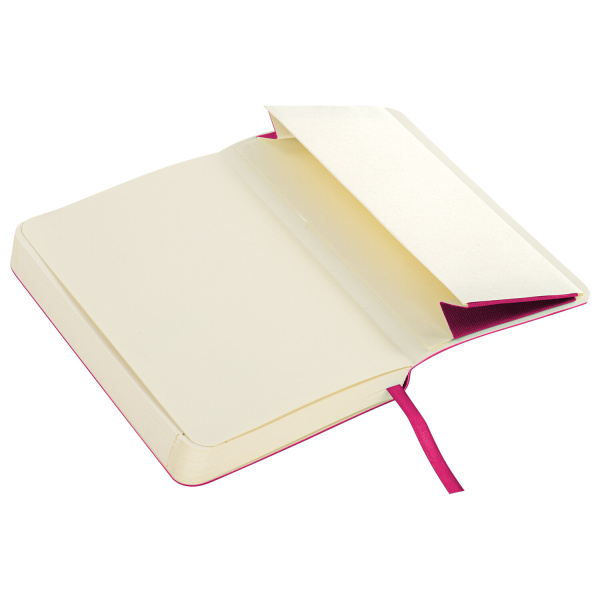 Ежедневник недатированный МАЛЫЙ 100х150 мм А6 BRAUBERG "Metropolis Ultra", под кожу, 160 л., розовый, 113302 - Ежедневники с покрытием "под кожу и ткань"