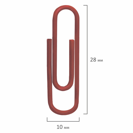Скрепки BRAUBERG, 28 мм, цветные, 100 шт., в пластиковой коробке, 221111 - Скрепки канцелярские