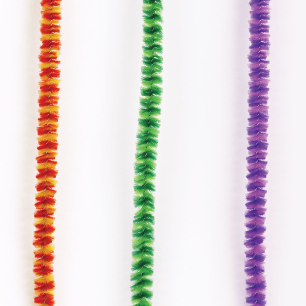 Проволока синельная для творчества "Пушистая", двухцветная, 6 цв., 30 шт., 0,6х30 см, Вид 2, ОСТРОВ СОКРОВИЩ, 661524 - Проволока синельная (пушистая)