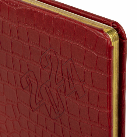 Еженедельник датированный 2024 А5 145х215 мм BRAUBERG "Comodo", под кожу, красный, 115021 - Еженедельники