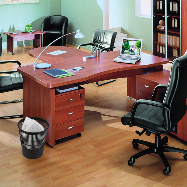 Корзина для бумаг BRAUBERG сетчатая, 9 л, черная, 237001 - Корзины для бумаг