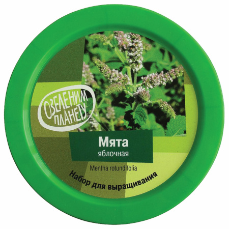 Набор для выращивания растений ВЫРАСТИ ДЕРЕВО! "Мята яблочная" (банка, грунт, семена), zk-093 - Наборы для выращивания растений