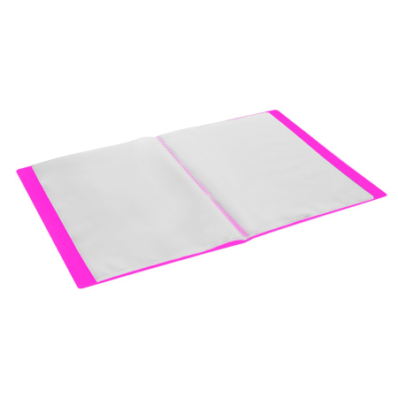 Папка 40 вкладышей BRAUBERG "Neon", 25 мм, неоновая розовая, 700 мкм, 227454 - Папки с вкладышами (файлами)