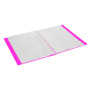 Папка 40 вкладышей BRAUBERG "Neon", 25 мм, неоновая розовая, 700 мкм, 227454 - Папки с вкладышами (файлами)