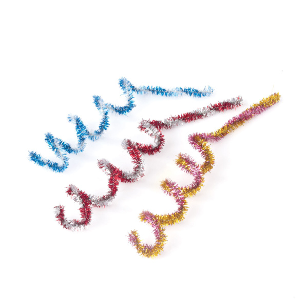 Проволока синельная для творчества "Блестящая", спираль, 6 цв., 30 шт., 0,6х30 см, ОСТРОВ СОКРОВИЩ, 661528 - Проволока синельная (пушистая)