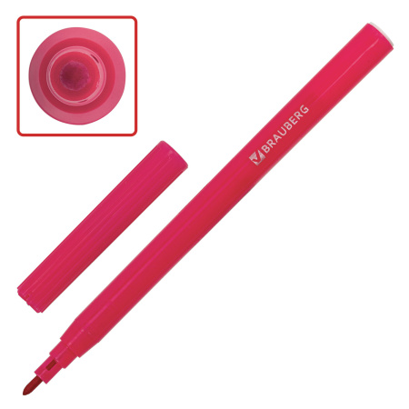 Фломастеры BRAUBERG "Wonderful butterfly", 18 цветов, вентилируемый колпачок, пласт. упаковка, увеличенный срок службы, 150523 - Фломастеры классические