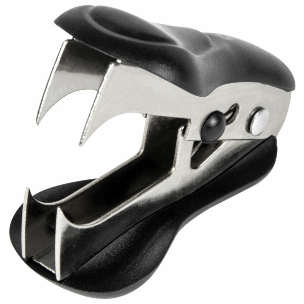 Антистеплер для скоб № 10 и № 24/6, BRAUBERG "ST-100", с фиксатором, черный, 228578 - Антистеплеры