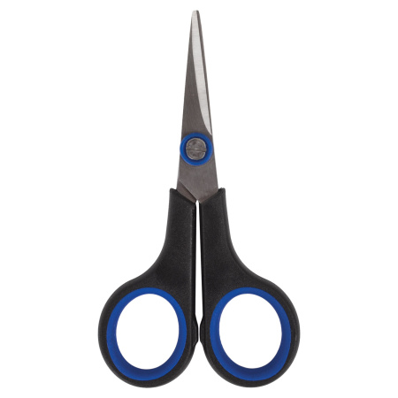 Ножницы для хобби и рукоделия ОСТРОВ СОКРОВИЩ 120 мм, 3-х сторонняя заточка, черно-синие, 237104 - Ножницы для хобби и рукоделия