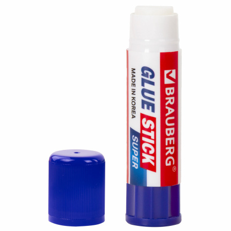 Клей-карандаш BRAUBERG SUPER, 15 г, ЮЖНАЯ КОРЕЯ, 1 шт, 229541