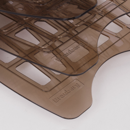 Лоток для бумаг веерный BRAUBERG-SMART, 7-ми секционный, сетчатый, тонированный, 230467 - Лотки и подставки секционные