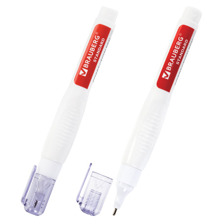 Ручка-корректор BRAUBERG, 14 мл, металлический наконечник, 226820 - Корректирующие ручки