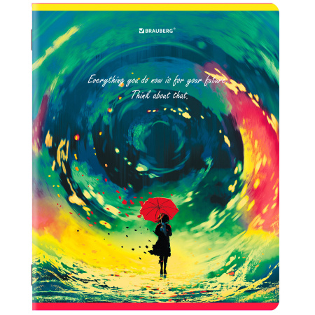 Тетради КОМПЛЕКТ 5 шт., А5, 96 л., BRAUBERG скоба, клетка, глянцевый лак, "Dream World", 404402 - Тетради более 60 листов