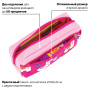 Пенал-косметичка ЮНЛАНДИЯ, 2 отделения, мягкий, "Ламы", розовый, 20х6х9 см, 228980 - Пеналы мягкие