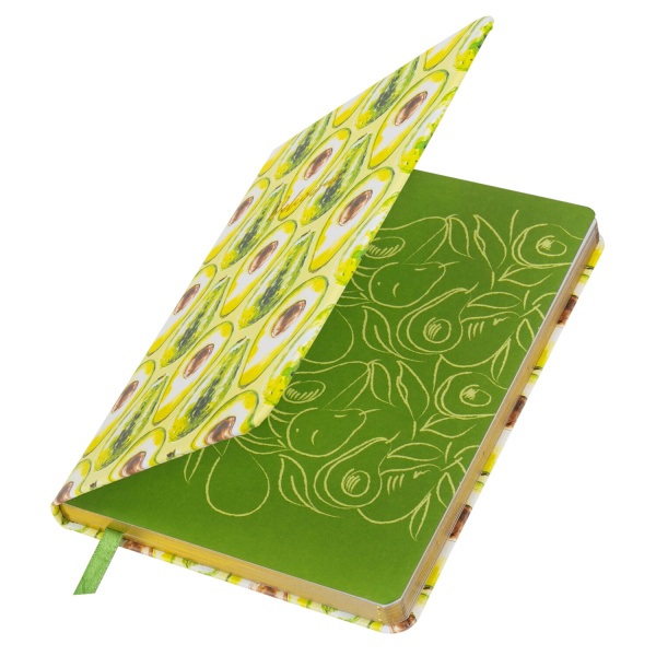 Ежедневник недатированный B6 (127х186 мм), BRAUBERG VISTA, под кожу, твердый, 136 л., "Avocado", 112112 - Ежедневники с покрытием "под кожу и ткань"