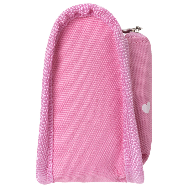 Пенал-косметичка ЮНЛАНДИЯ, 2 отделения, полиэстер, "Heart", розовый, 21х6х9 см, 270258 - Пеналы мягкие