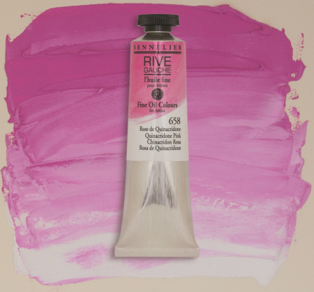 Краска масляная «Rive Gauche» Sennelier, розовый хинакридон, цв.№658, туба 40 мл