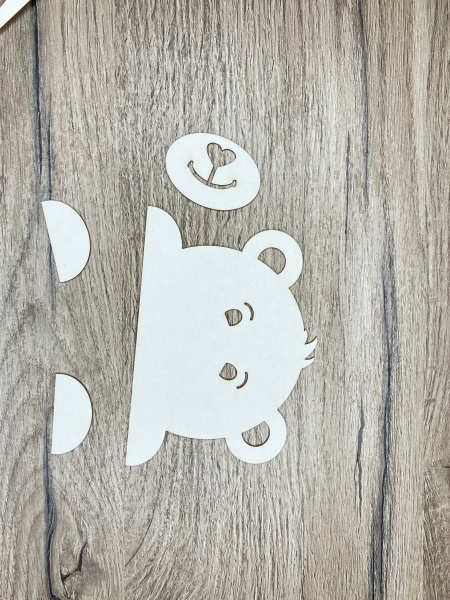 Заготовка для тиснения "Мишка с лапками" толщина 1,5 мм - Заготовки для тиснения