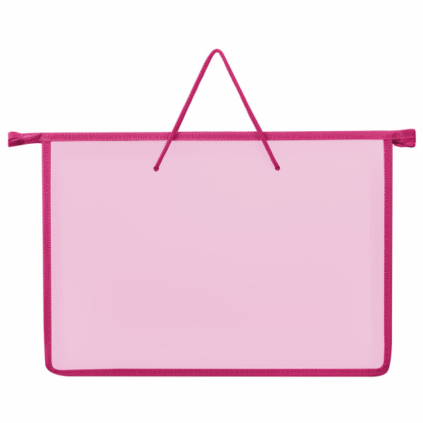 Папка на молнии с ручками ПИФАГОР А4, 1 отделение, пластик, ручки-шнурок, "Best Buds", 271469 - Папки-сумки с ручками