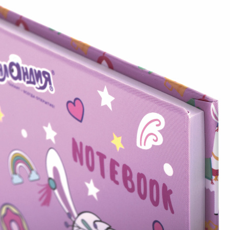 Блокнот МАЛЫЙ ФОРМАТ 110х147 мм А6, 80 л., твердый, клетка, ЮНЛАНДИЯ, "Лама", 111619 - Блокноты в книжном переплете