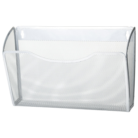 Лотки для бумаг настенные 3 штуки формат А4 BRAUBERG "Germanium", серебристый, 231975 - Лотки настенные металлические