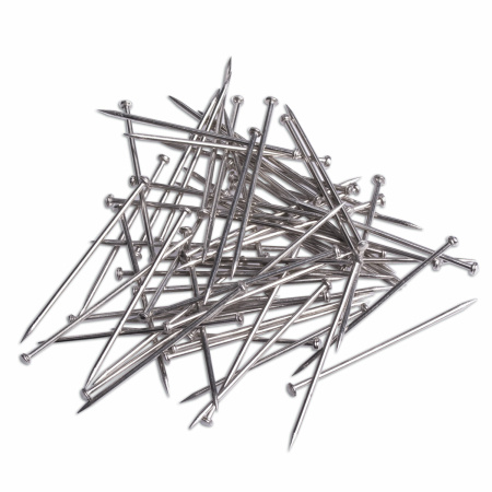 Булавки универсальные BRAUBERG, 24 мм, 500 штук в картонной коробке, 1 коробка, 220562 - Булавки