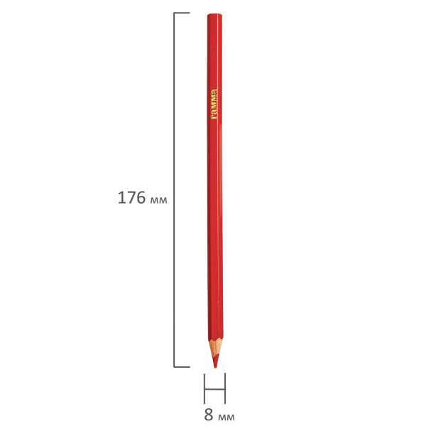 Карандаши цветные ГАММА "Классические", 36 цветов, грифель 3,3 мм, заточенные, шестигранные,металлический пенал, 80220215 - Карандаши цветные