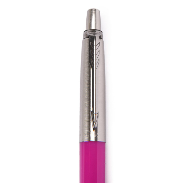 Ручка шариковая PARKER "Jotter Orig Magenta", корпус розовый, нержавеющая сталь, блистер, синяя, 2075996 - Ручки шариковые подарочные