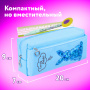 Пенал-косметичка ЮНЛАНДИЯ, 2 отделения, мягкий, "Зайка", голубой, 20х7х9 см, 228987 - Пеналы мягкие