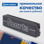 Пенал BRAUBERG, 1 отделение, полиэстер, "Sport", серый, 19х4х6 см, 270268 - Пеналы мягкие