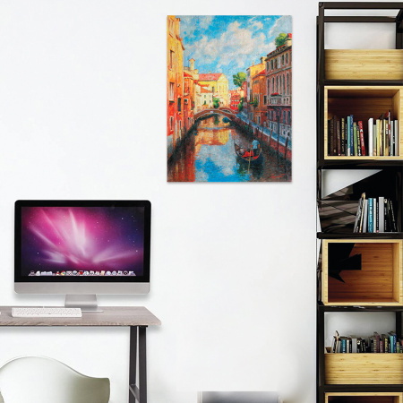 Картина стразами (алмазная мозаика) 40х50 см, ОСТРОВ СОКРОВИЩ "Солнечная Венеция", без подрамника, 662583 - Алмазная вышивка