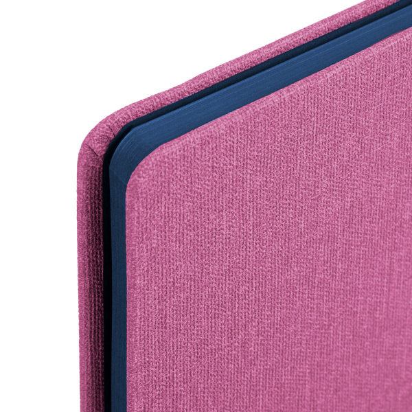 Блокнот А5 (148х218 мм), BRAUBERG "DUO", под кожу с резинкой, 80 л., клетка, синий/розовый, 113434 - Бизнес-блокноты и бизнес-тетради