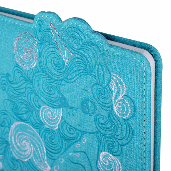 Дневник 1-4 класс 48 л., кожзам (твердая с поролоном), фигурный край, фольга, ЮНЛАНДИЯ, "Unicorn", 106183 - Дневники для младших классов