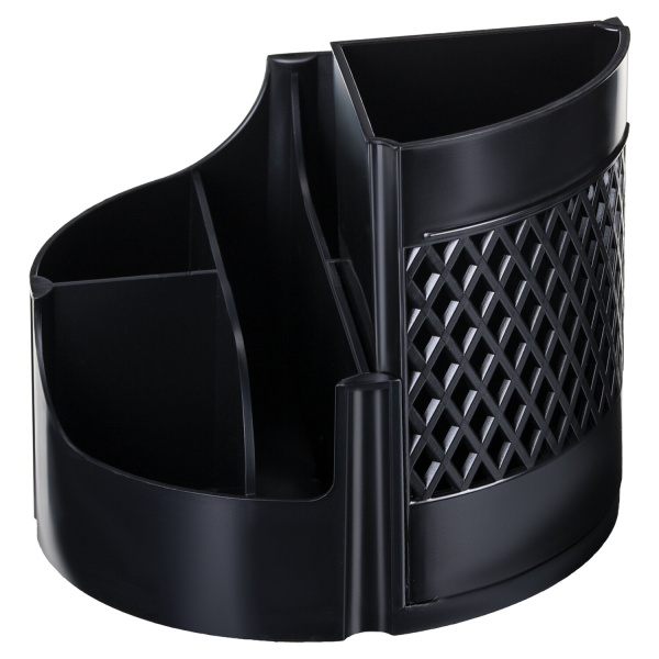 Подставка-органайзер STAFF Basic, 120х120х110 мм, 5 отделений, черная, 237949, 77 - Подставки канцелярские без наполнения