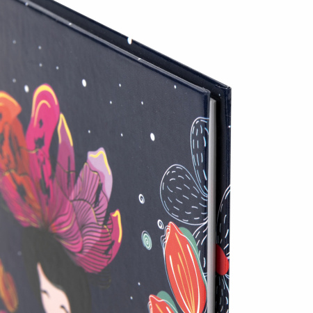 Дневник 1-4 класс 48 л., твердый, ЮНЛАНДИЯ, глянцевая ламинация, с подсказом, "Flower Girl", 106354 - Дневники для младших классов