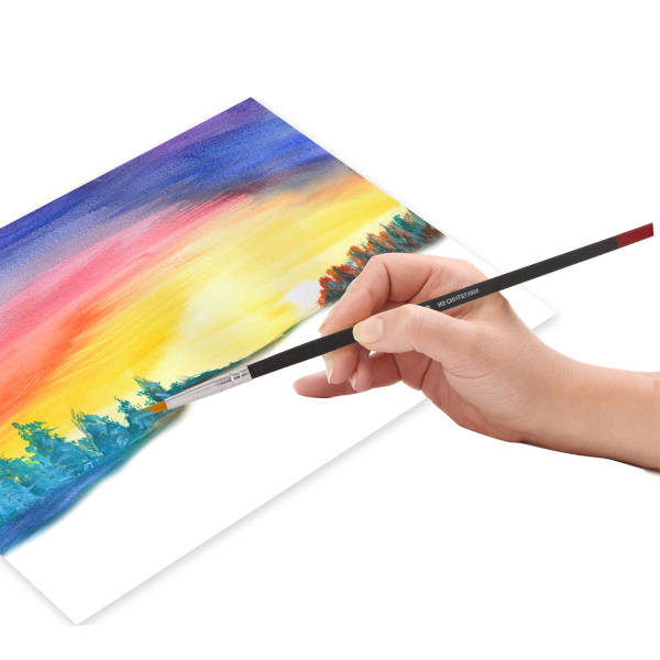 Кисть BRAUBERG, синтетика, круглая, № 3, 200209 - Кисти для рисования