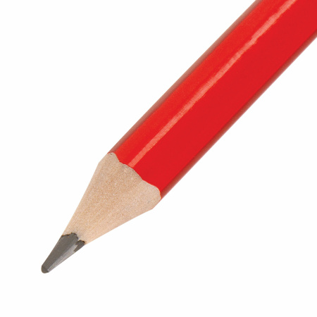 Карандаш чернографитный STAFF "Basic" BLP-744, 1 шт., НВ, с ластиком, пластик, корпус ассорти, 181744 - Карандаши чернографитные