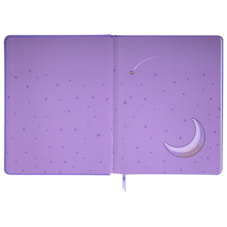 Дневник 1-11 класс 48 л., кожзам (твердая с поролоном), печать, наклейки, ЮНЛАНДИЯ, "Sleepy Unicorn", 106188 - Дневники для младших классов