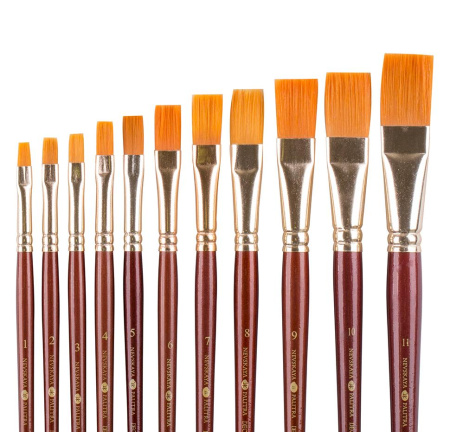 Кисть синтетика Decola плоская № 9 (14 мм) - Кисти для декорирования