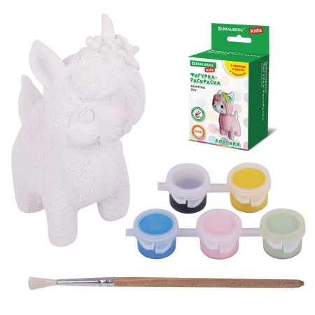 ФИГУРКА ИЗ ГИПСА с красками и кистью для росписи, ассорти, BRAUBERG KIDS, 665203, 1 шт - Наборы для рукоделия