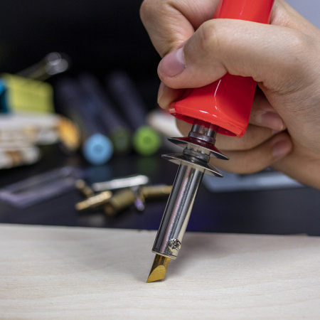 Набор для выжигания и пайки BRAUBERG, 6 насадок + нож для резки пластика, красный, 150621 - Наборы для выжигания