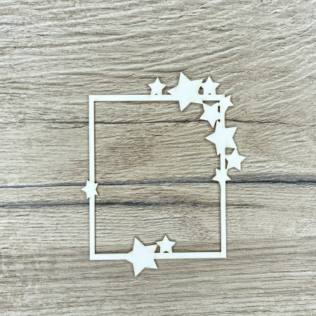 Чипборд "Рамка со звездами" толщина 1,55 мм