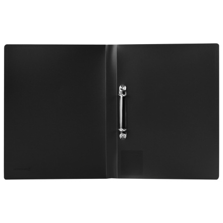 Папка на 2 кольцах BRAUBERG "Office", 25 мм, черная, до 170 листов, 0,5 мм, 227495 - Папки на кольцах