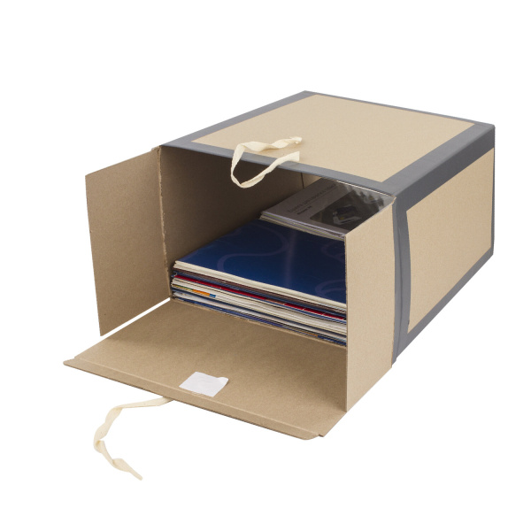 Короб архивный 410х300х200 мм, переплетный картон/бумвинил, завязки, до 1700 л., STAFF, 112162 - Короба архивные