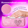 Пенал-косметичка ЮНЛАНДИЯ, 2 отделения, полиэстер, "Heart", розовый, 21х6х9 см, 270258 - Пеналы мягкие