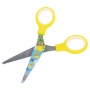 Ножницы BRAUBERG "Kid Series", 130 мм, жёлтые, с цветной печатью "Жирафы", закругленные, 232269 - Ножницы детские